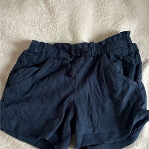Garanimals Navy Blue Kids Shorts with Lace Detail